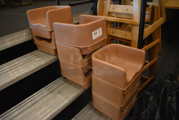 8 Tan Poly Booster Seats. 11x11x8. 8 Times Your Bid! - Image 3 of 3