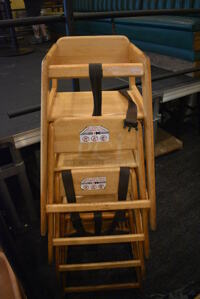 4 Wood Pattern High Chairs. 20x20x28. 4 Times Your Bid!