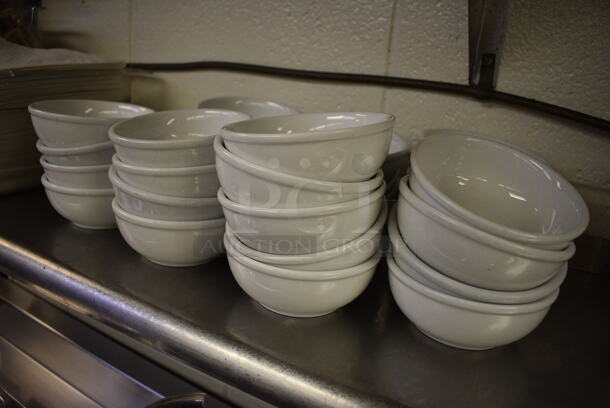 28 White Ceramic Bowls. 5x5x2. 28 Times Your Bid! - Image 2 of 4