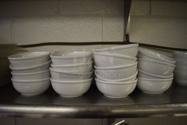28 White Ceramic Bowls. 5x5x2. 28 Times Your Bid! - Image 4 of 4