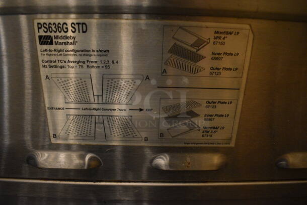 2 FANTASTIC! Middleby Marshall Model PS636G STD Stainless Steel Commercial Gas Powered Pizza Conveyor Ovens on Commercial Casters. This Unit Was Only Used For TWO SEASONS!! This Unit Will Be Professionally Uninstalled. 64x42x55.5. 2 Times Your Bid! Tested and Working! - Image 4 of 12