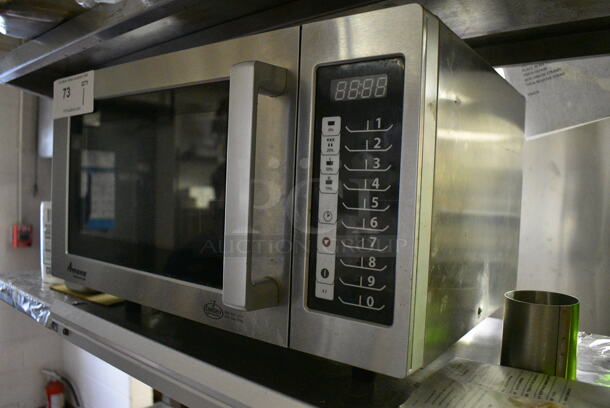 Amana Stainless Steel Commercial Countertop Microwave Oven. 20x15x12. Tested and Working! - Image 2 of 5