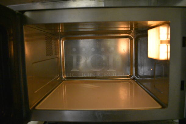 Amana Stainless Steel Commercial Countertop Microwave Oven. 20x15x12. Tested and Working! - Image 3 of 5