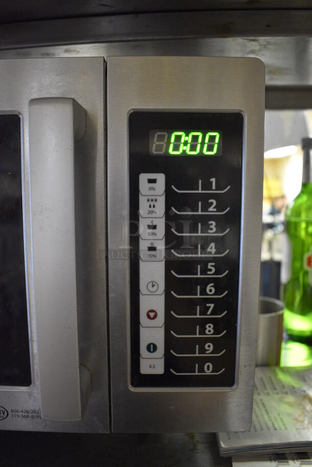 Amana Stainless Steel Commercial Countertop Microwave Oven. 20x15x12. Tested and Working! - Image 4 of 5