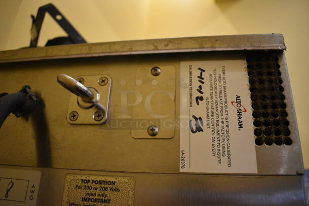 FANTASTIC! 2011 Alto Shaam Model 1000-TH/II Stainless Steel Commercial 2 Half Size Door Halo Heat Warming Cabinet on Commercial Casters. 208-240 Volts, 1 Phase. 22.5x30.5x77. Tested and Working! - Image 8 of 9