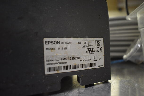 Epson Model M188B Countertop Receipt Printer. 6.5x9.5x5.5 - Image 4 of 4