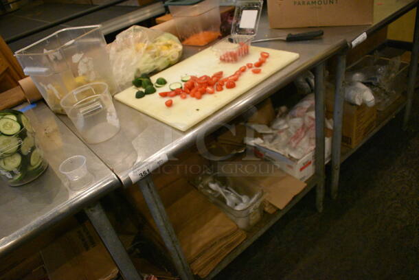 Stainless Steel Commercial Table w/ Metal Undershelf. Does Not Include Contents. 36x30x34 - Image 2 of 3