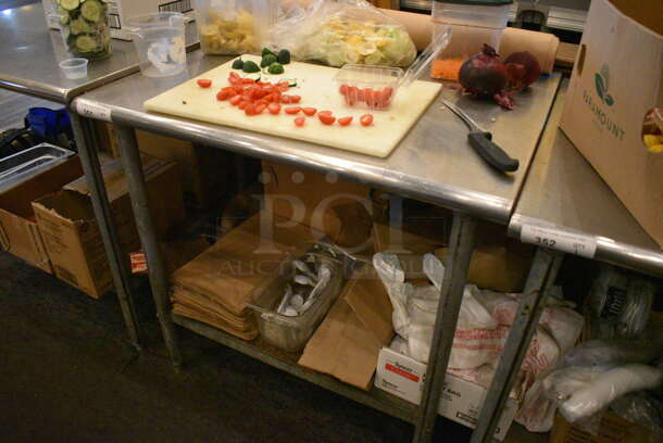 Stainless Steel Commercial Table w/ Metal Undershelf. Does Not Include Contents. 36x30x34 - Image 3 of 3