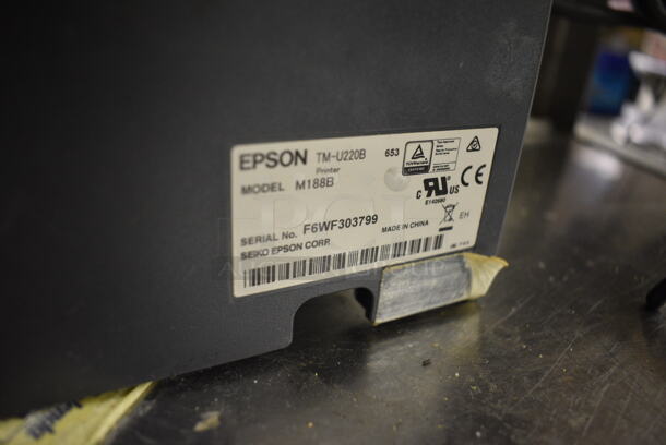 Epson Model M188B Countertop Receipt Printer. 6.5x9.5x5.5 - Image 4 of 4