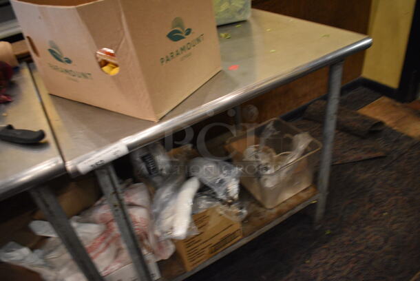 Stainless Steel Commercial Table w/ Metal Undershelf. Does Not Include Contents. 36x30x34 - Image 3 of 3