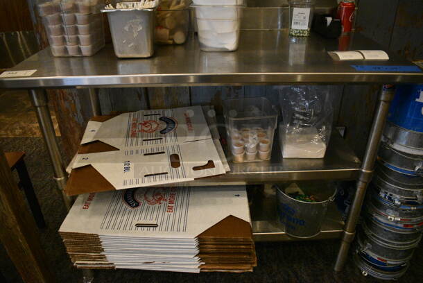 Stainless Steel Commercial Table w/ 2 Stainless Steel Undershelves. Does Not Include Contents. 48x24x41 - Image 3 of 3