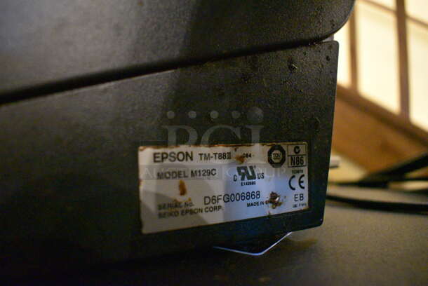 ALL ONE MONEY! Lot of Micros 15" POS Monitor, Epson Model M129C Receipt Printer and Cash Drawer! - Image 5 of 5