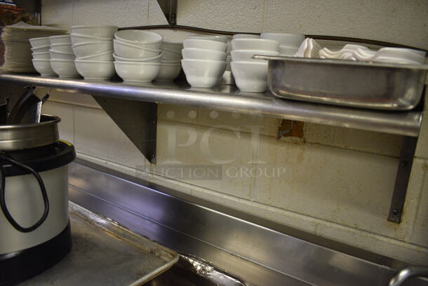 Stainless Steel Wall Mount Shelf. Does Not Include Contents. BUYER MUST REMOVE. 60x12x13 - Image 2 of 2