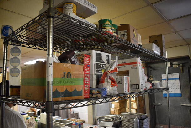 Chrome Finish 4 Tier Shelving Unit on Commercial Casters. Does Not Include Contents. 72x24x80. BUYER MUST DISMANTLE. PCI CANNOT  DISMANTLE FOR SHIPPING. PLEASE CONSIDER FREIGHT CHARGES.
 - Image 2 of 3