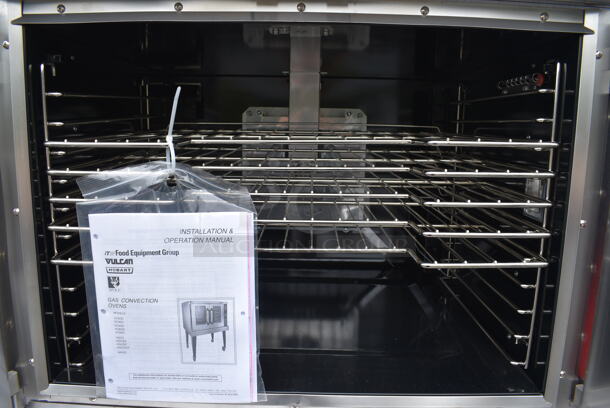 2 GORGEOUS! BRAND NEW SCRATCH AND DENT! Vulcan Model VC5GD-11D1 ENERGY STAR Stainless Steel Commercial Gas Powered Full Size Convection Oven w/ View Through Doors, Metal Oven Racks and Thermostatic Controls. Comes w/ Stack Kit and Legs! 40x32x61. 2 Times Your Bid! - Image 5 of 12