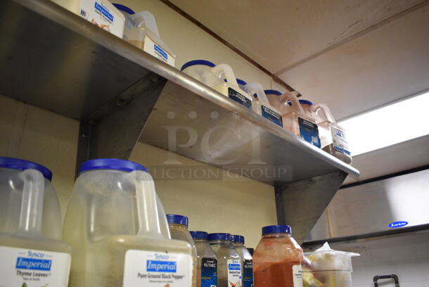 Stainless Steel Wall Mount Shelf. Does Not Include Contents. BUYER MUST REMOVE. 60x12x13 - Image 3 of 3