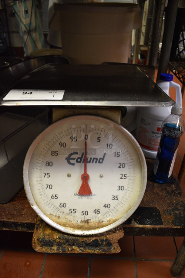 Edlund Model 100 Countertop Metal Food Portioning Scale. 12.5x13x14