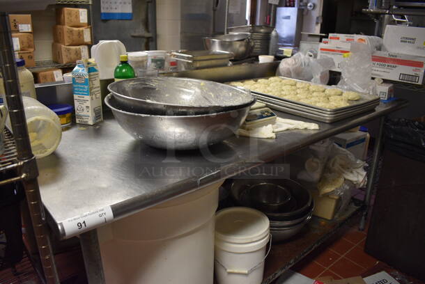 Stainless Steel Commercial Table w/ Metal Undershelf. Does Not Include Contents. 72x30x40 - Image 2 of 3