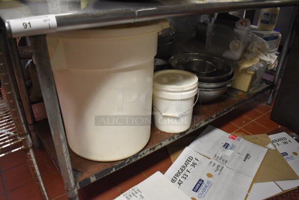 Stainless Steel Commercial Table w/ Metal Undershelf. Does Not Include Contents. 72x30x40 - Image 3 of 3