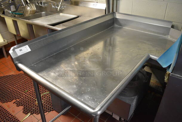 Stainless Steel Commercial Left Side L Shaped Clean Side Dishwasher Table. Goes GREAT w/ Items 97 and 98! 56x37x42 - Image 2 of 2