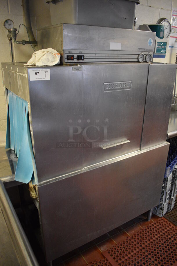 WONDERFUL! Hobart Model C44A Stainless Steel Commercial Conveyor Dishwasher. Goes GREAT w/ Items 96 and 98! 208 Volts, 3 Phase. This Unit Will Be Professionally Uninstalled. 45x27x66. Tested and Working! - Image 3 of 7