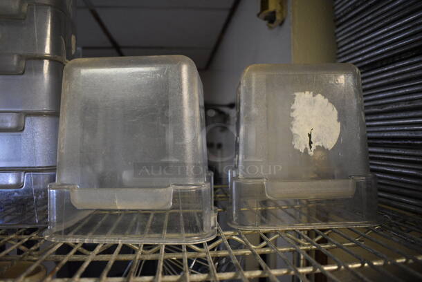 4 Poly Clear Containers. 7x7x7. 4 Times Your Bid!