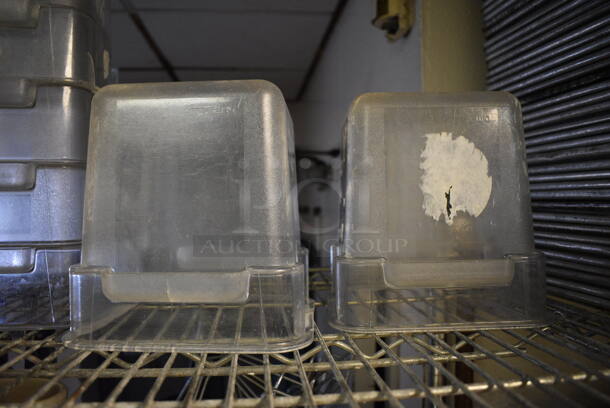 4 Poly Clear Containers. 7x7x7. 4 Times Your Bid! - Image 1 of 2