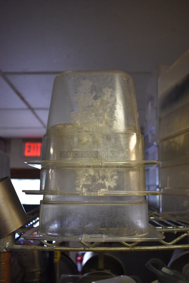 7 Poly Clear 1/3 Size Drop In Bins. 1/3x6. 7 Times Your Bid! - Image 1 of 2