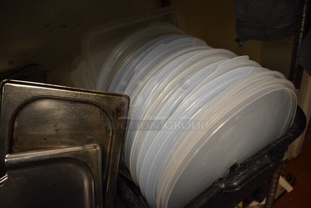 20 Clear Poly Round Lids. 20 Times Your Bid! - Image 2 of 2