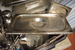 10 Stainless Steel 1/3 Size Drop In Bin Lids. 10 Times Your Bid!