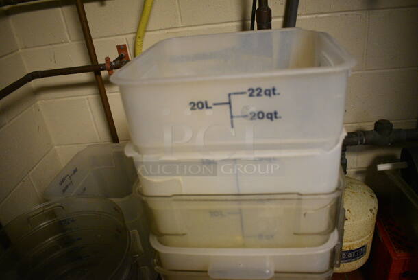 6 Poly White and Clear Containers. 11x11x16. 6 Times Your Bid! - Image 2 of 2