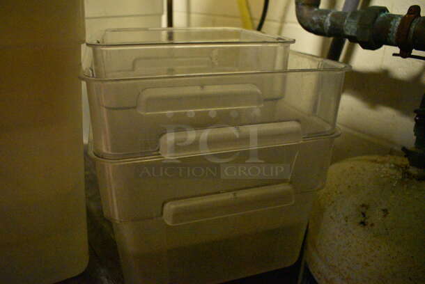 2 Poly Clear Containers. 11x11x9. 2 Times Your Bid! - Image 2 of 2