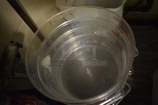 5 Poly Clear Round Containers. 12x12x9. 5 Times Your Bid! - Image 2 of 3