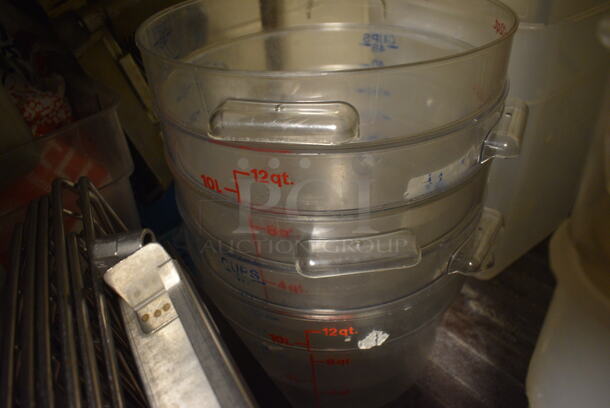 5 Poly Clear Round Containers. 12x12x9. 5 Times Your Bid! - Image 3 of 3