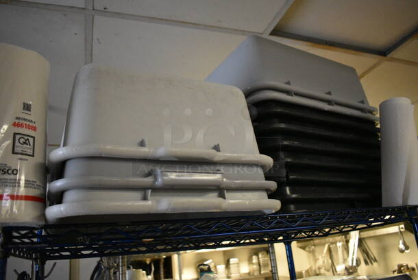 12 Poly Gray and Black Bus Bins. 12 Times Your Bid! - Image 2 of 2