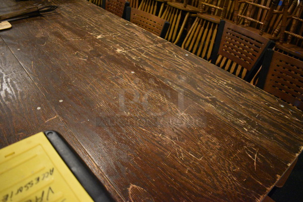 4 Wood Pattern Tables. 96x30x30. 4 Times Your Bid!  - Image 3 of 3