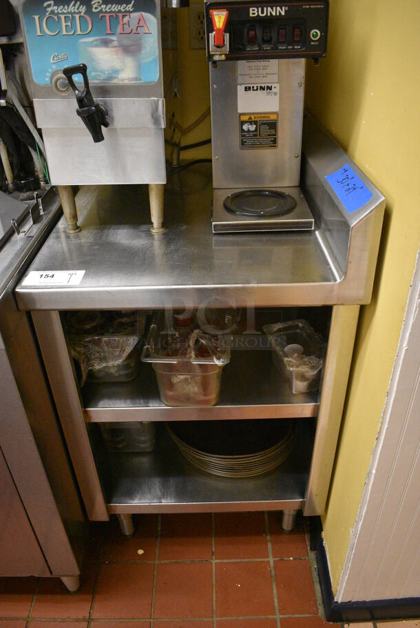 Stainless Steel Commercial Table w/ Side Splash Guard and 2 Undershelves. 24x30x41 - Image 2 of 4