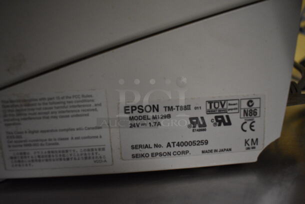 ALL ONE MONEY! Lot of 2 Micros 15" POS Monitors and 2 Epson Model M129B Receipt Printer! - Image 5 of 6
