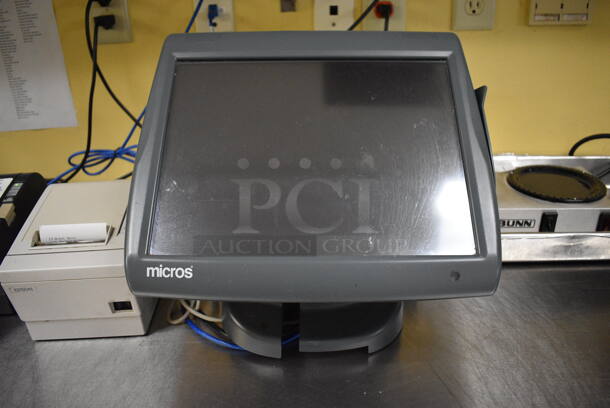 ALL ONE MONEY! Lot of 2 Micros 15" POS Monitors and 2 Epson Model M129B Receipt Printer! - Image 6 of 6