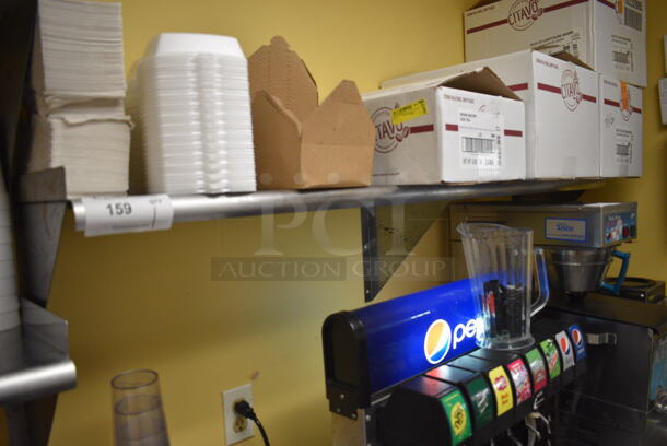 Stainless Steel Wall Mount Shelf. Does Not Include Contents. BUYER MUST REMOVE. 60x12x13 - Image 3 of 3