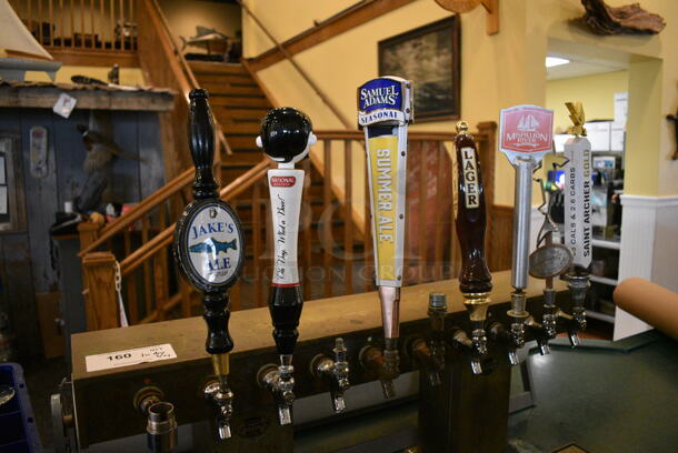 Perlick Metal Commercial 10 Tap Beer Tower w/ Drip Tray. This Unit Will Be Professionally Uninstalled. 33x9x26 - Image 4 of 6