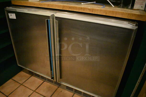 WOW! Silver King Stainless Steel Commercial 2 Door Reach In Cooler. 115 Volts, 1 Phase. 47x29x34. Tested and Working! - Image 2 of 6