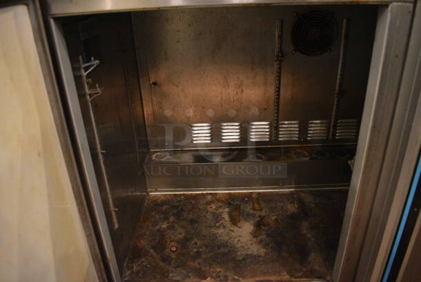WOW! Silver King Stainless Steel Commercial 2 Door Reach In Cooler. 115 Volts, 1 Phase. 47x29x34. Tested and Working! - Image 4 of 6