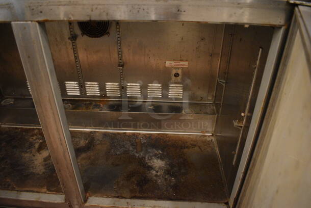 WOW! Silver King Stainless Steel Commercial 2 Door Reach In Cooler. 115 Volts, 1 Phase. 47x29x34. Tested and Working! - Image 6 of 6
