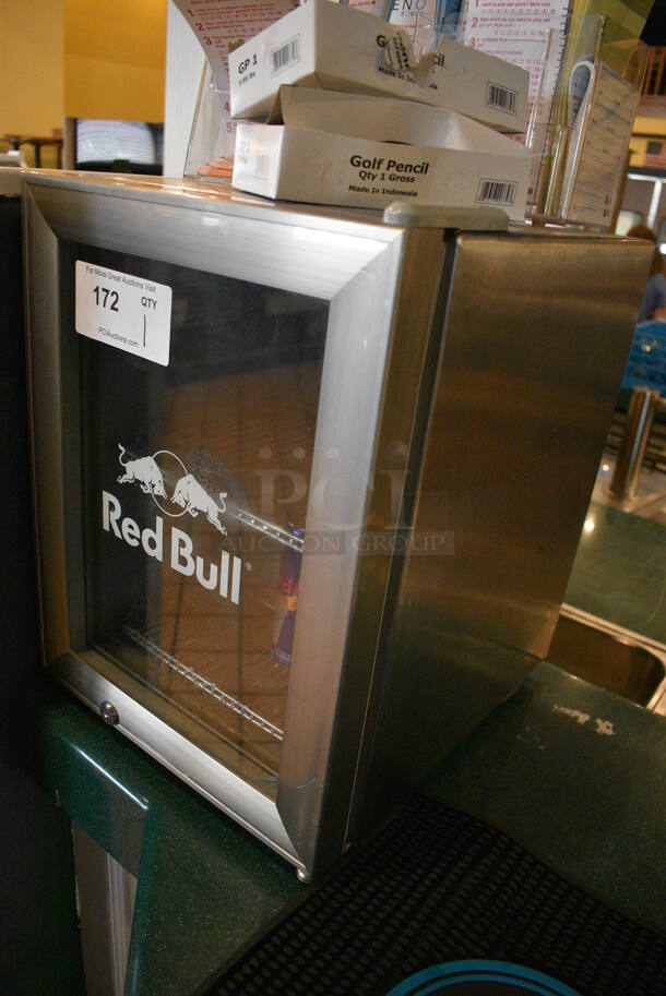 NICE! Red Bull Model SC-1 Metal Commercial Countertop Mini Cooler Merchandiser. Does Not Include Contents. 115 Volts, 1 Phase. 13x16x18. Tested and Working! - Image 2 of 4