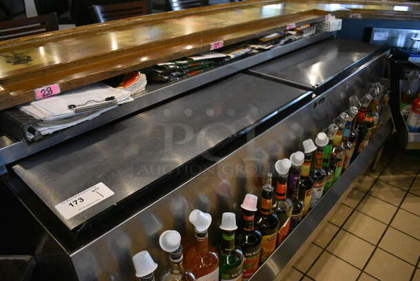 SWEET! Perlick Model BC72AS-LL Stainless Steel Commercial Back Bar Bottle Cooler w/ 2 Sliding Lids and Speedwell on Commercial Casters. Does Not Include Contents. 115 Volts, 1 Phase. 72x30x38. Tested and Working! - Image 2 of 6