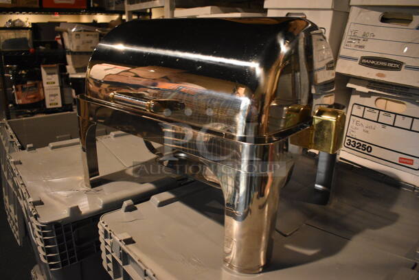 IN ORIGINAL BOX! Metal Countertop Rectangular Chafing Dish w/ Rolling Lid. 28x19x17 - Image 2 of 3
