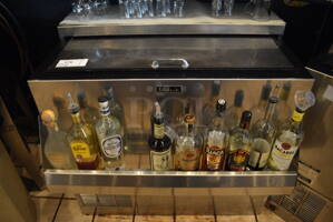 SWEET! Perlick Model BC36 Stainless Steel Commercial Back Bar Bottle Cooler w/ Sliding Lid and Speedwell on Commercial Casters. Does Not Include Contents. 115 Volts, 1 Phase. 36x30x34. Tested and Working!
