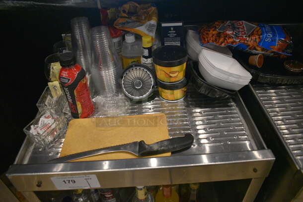 Stainless Steel Commercial Drainboard w/ Metal Undershelf. Does Not Include Contents. 23x22.5x32 - Image 4 of 4