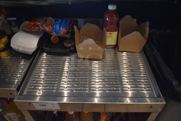 Stainless Steel Commercial Drainboard w/ Metal Undershelf. Does Not Include Contents. 23x22.5x32 - Image 2 of 4